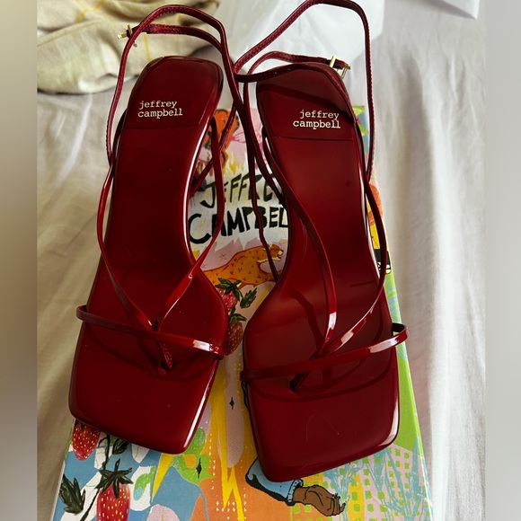 Jeffrey Campbell Shoes - Jeffrey Campbell Burgundy Strappy Heels